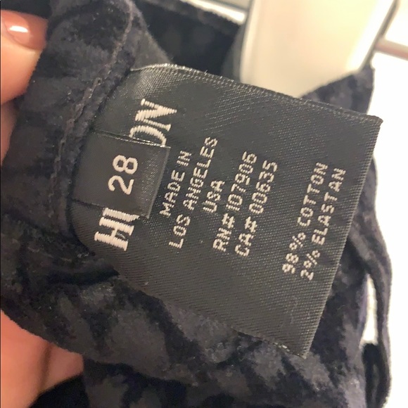 Hudson Black Velvet High Waisted Leopard Jeans - Picture 6 of 6